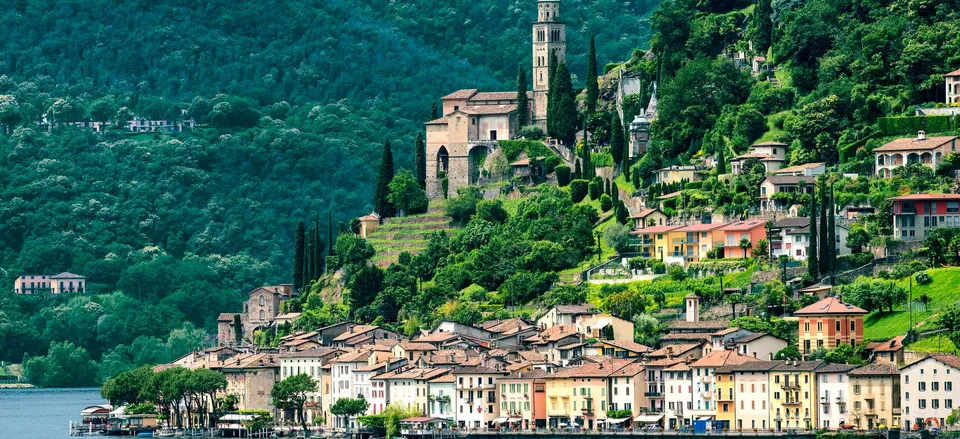  The village of Morcote on Lake Lugano 