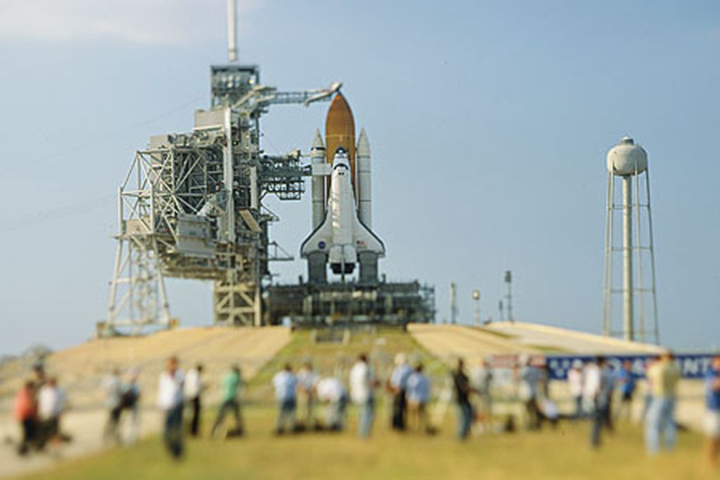 Space shuttle Atlantis was poised for its final mission in May as photographers jostled for position.