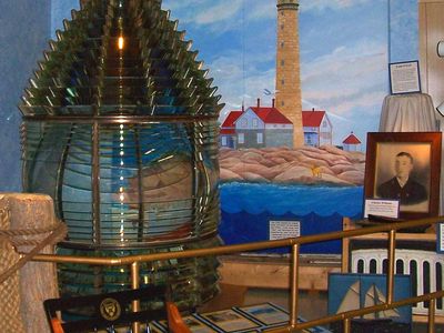 A Fresnel lens from the Boon Island Lighthouse off of southern Maine.