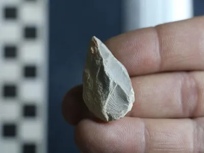 A stone point from Chiquihuite cave
