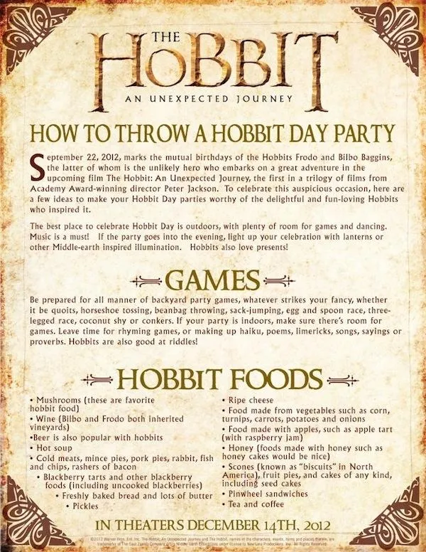 The Hobbit Happy Birthday