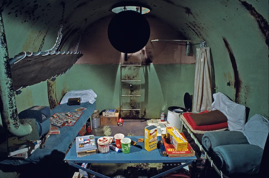 A family fallout shelter housed in the collections of the Smithsonian's National Museum of American History