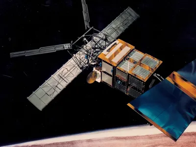 An illustration of the ERS-2 satellite.