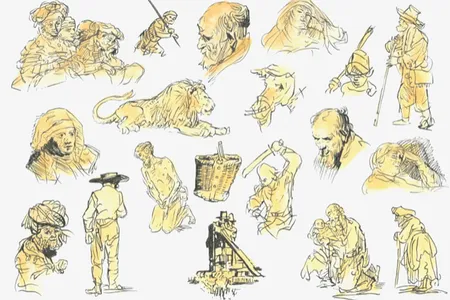 A sheet displaying some of the tattoo designs visitors can pick from during the &quot;Poor Man&#39;s Rembrandt&quot; project