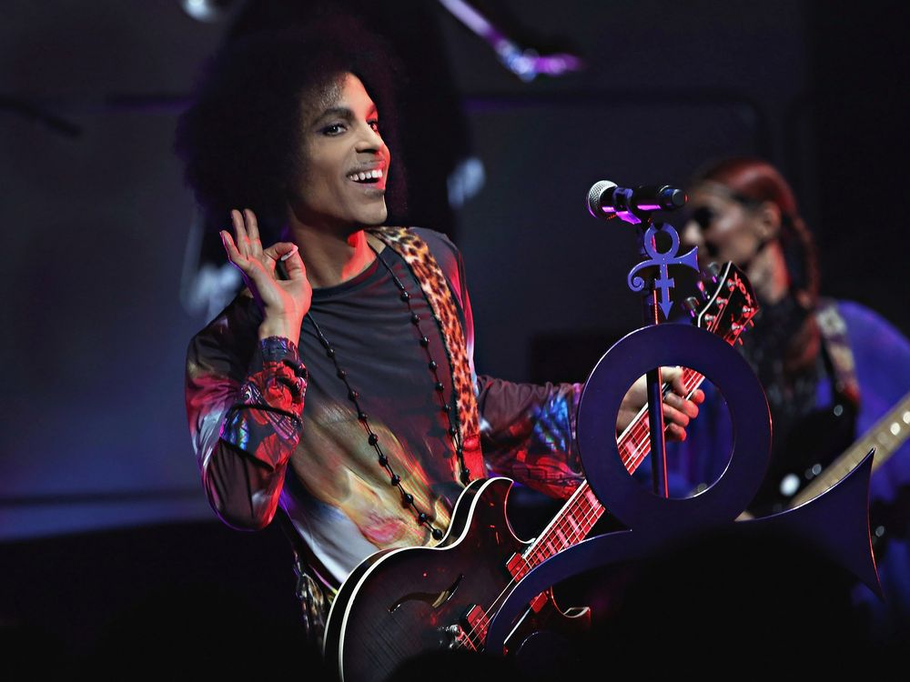 Prince performing