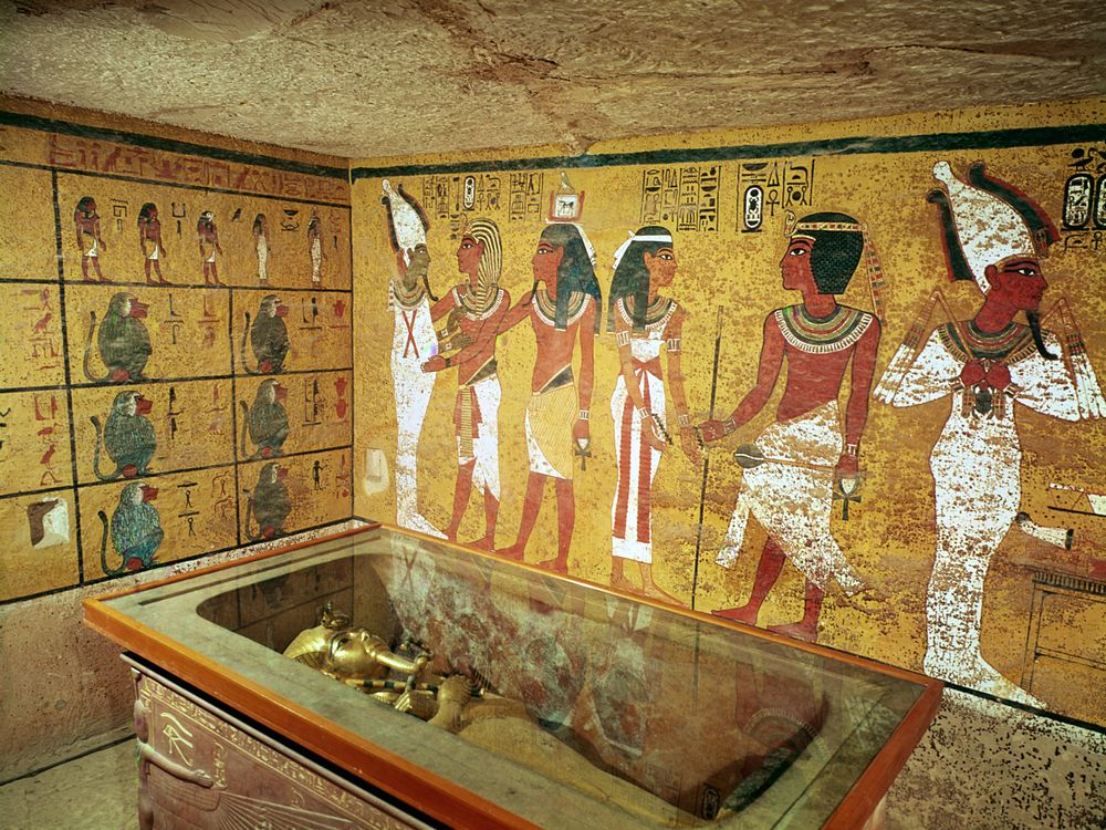 The burial chamber of King Tut's tomb