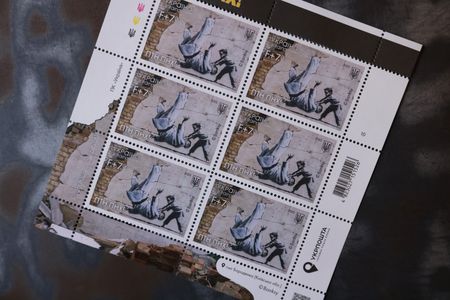Ukraine has released stamps featuring a Banksy mural, which depicts a child defeating a&nbsp;Putin-like figure in a judo match.