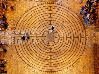 Labyrinth of the Chartres Cathedral in France.
