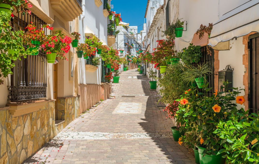 Typical charming street in Estepona