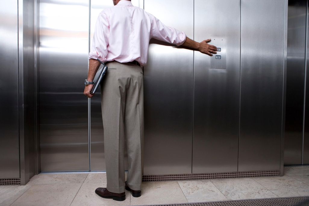 Man Waiting for Elevator