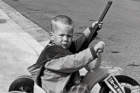 Bill Owens' photograph of Richie Ferguson in 1971 became one of the most evocative images in Suburbia, a collection Owens published in 1972.