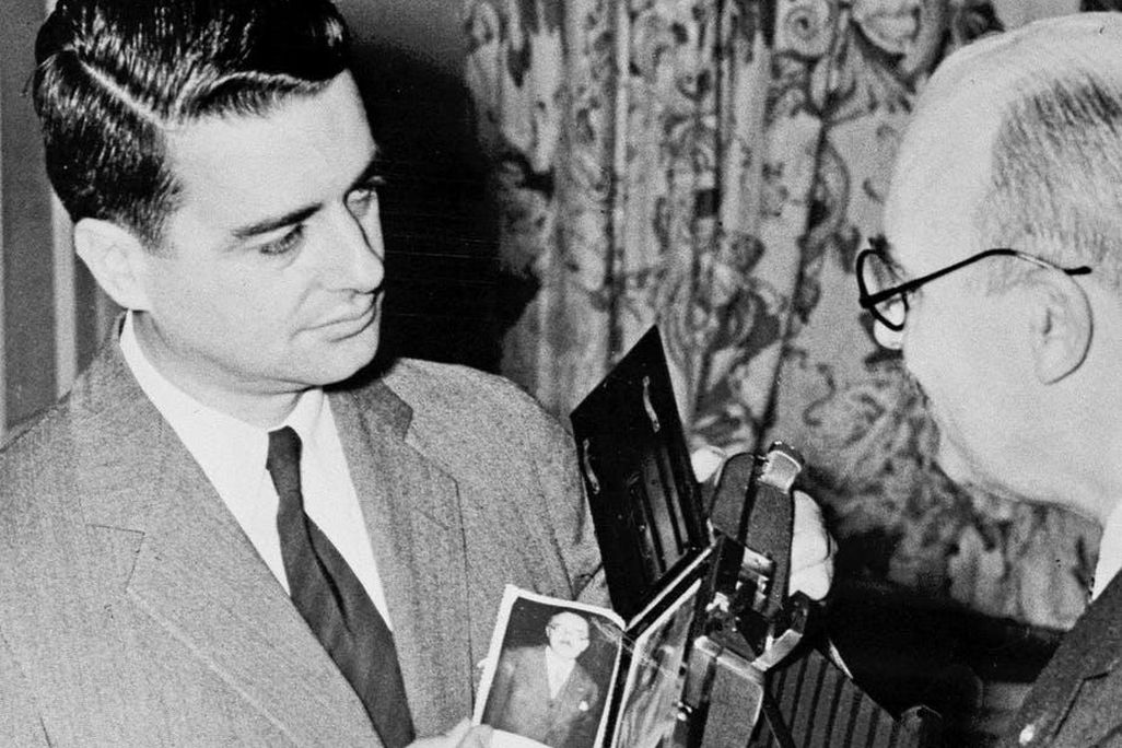 It’s been 70 years of instant photography, thanks to Edwin Land, on the left.