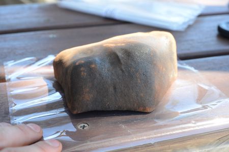 The meteorite sample recovered near Perth in western Australia.
