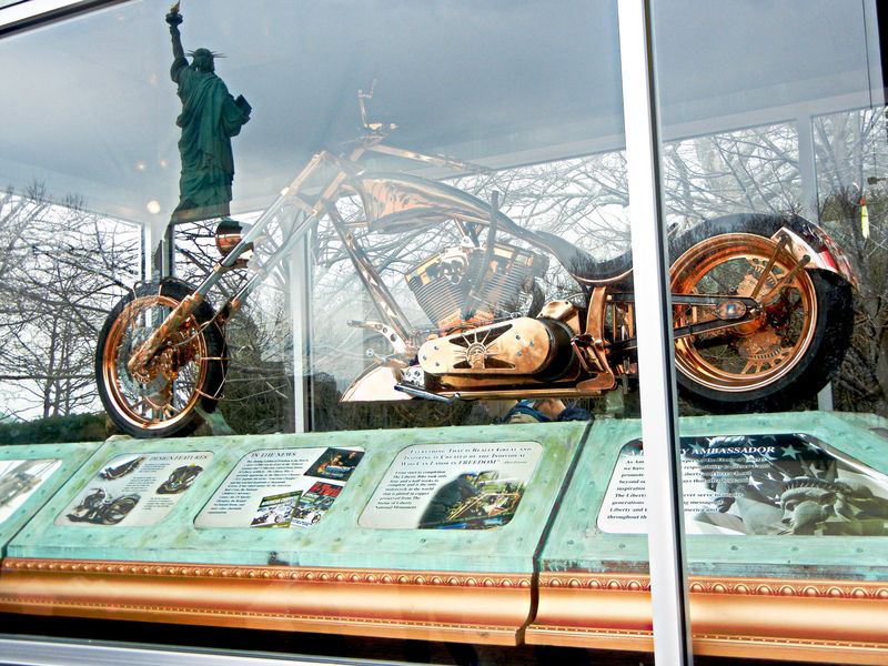 The “Liberty Bike” built by Orange County Choppers and designed after