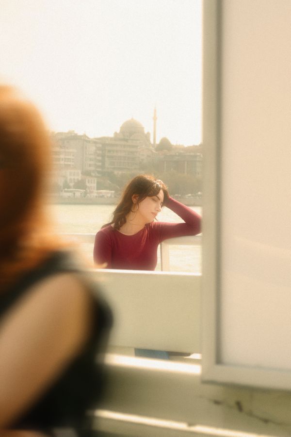 Woman on a ferry thumbnail