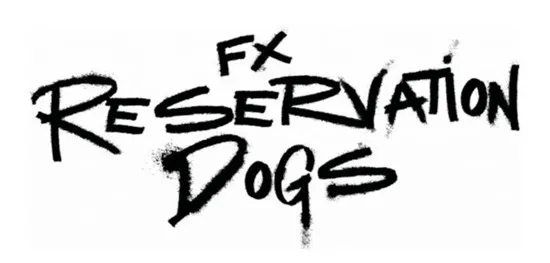 Graffiti style logo of the FX show Reservation Dogs