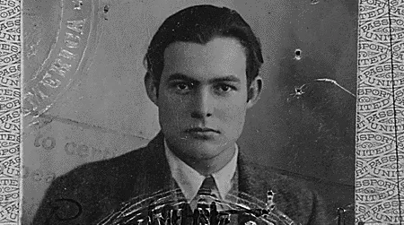 Ernest Hemingway’s 1923 passport photo