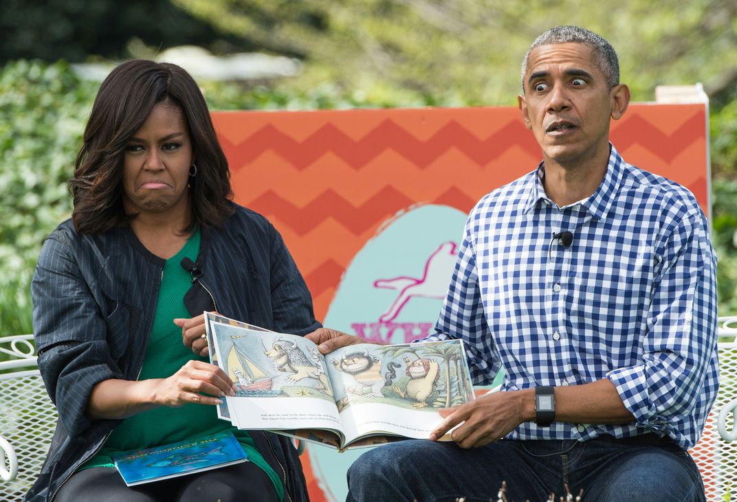 The Obamas read Where the wild things are