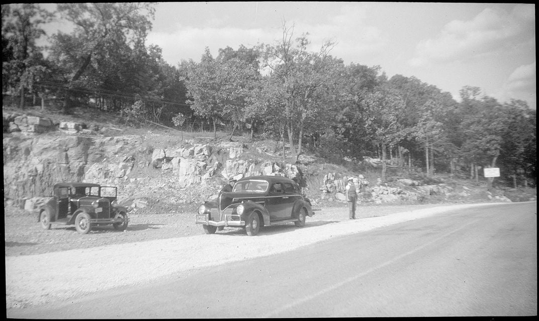 Roadside solicitors, circa 1940
