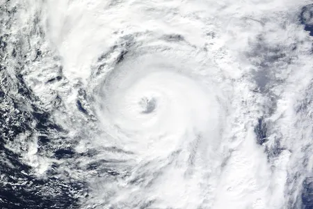 Hurricane Alex as seen by NASA satellite on January 14, 2016