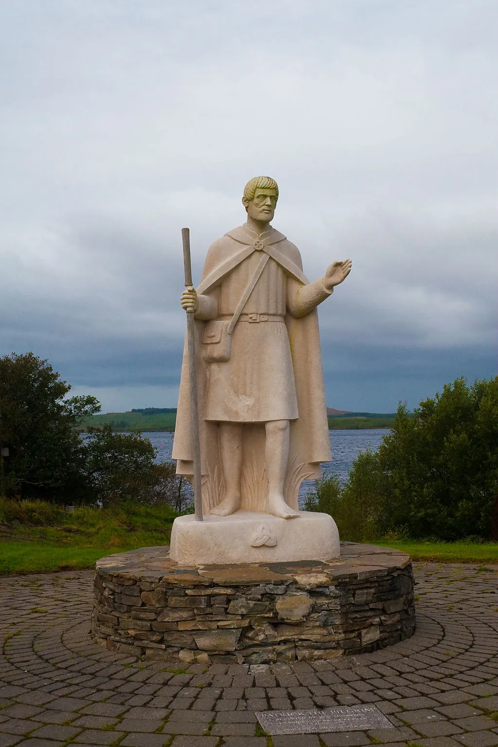 A statue of Saint Patrick near the dock of the ferry to Station Island