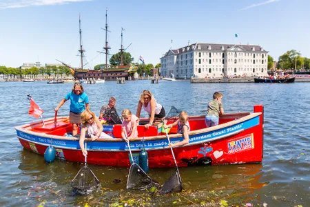 Plastic Whale organizes boat tours along Amsterdam's canals to collect garbage--in particular plastic--which it then recycles and uses the repurposed material to build boats. 