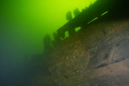 One of the wrecks discovered off the coast of Vaxholm