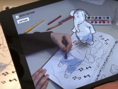 Screenshot from "Live Texturing of Augmented Reality Characters from Colored Drawings" video