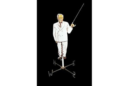 Ornamental weathervanes once adorned the cupolas of the stand-alone Kentucky Fried Chicken restaurants, hinting at a bygone folk era and forecasting the multi-directional dominance of its corporate future. 