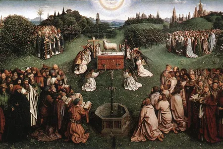 The Ghent Altarpiece's Adoration of the Lamb panel