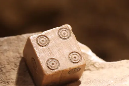 A tessera or a Roman six-sided die from the Vidy Roman Museum
