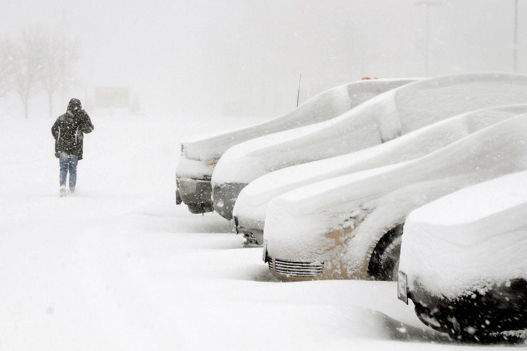 snow-buried cars
