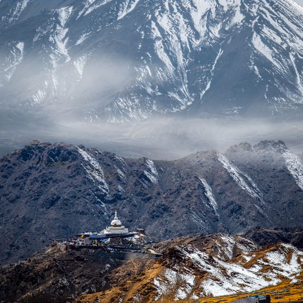 Lone Stupa in the Mountains thumbnail
