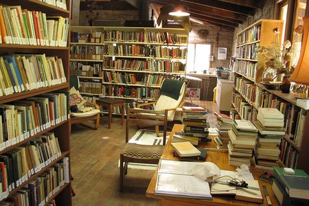The library Hermitage of St. Bernardine, in Stroud, New South Wales.