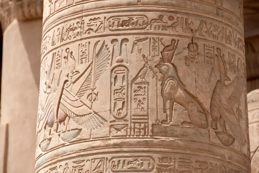 Detail seen at Kom Ombo, along the Nile