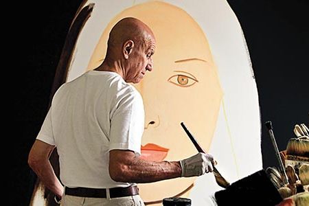 Katz (today, in SoHo) pursued figurative painting even in the 1950s, when Abstract Expressionism was at its height.