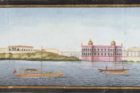 A detail of Lucknow From the Gomti, made between 1821 and 1826 in India