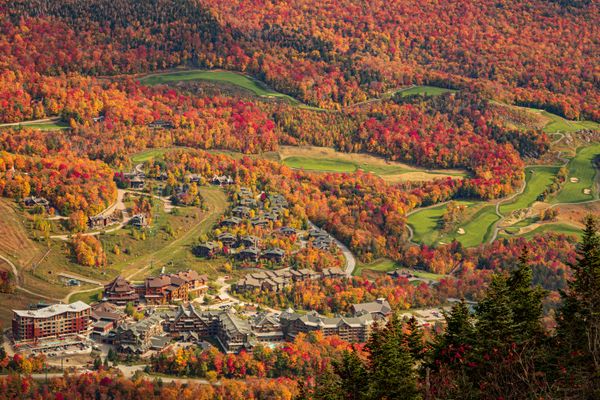 Stowe Mountain Resort in Stowe Vermont in Autumn thumbnail