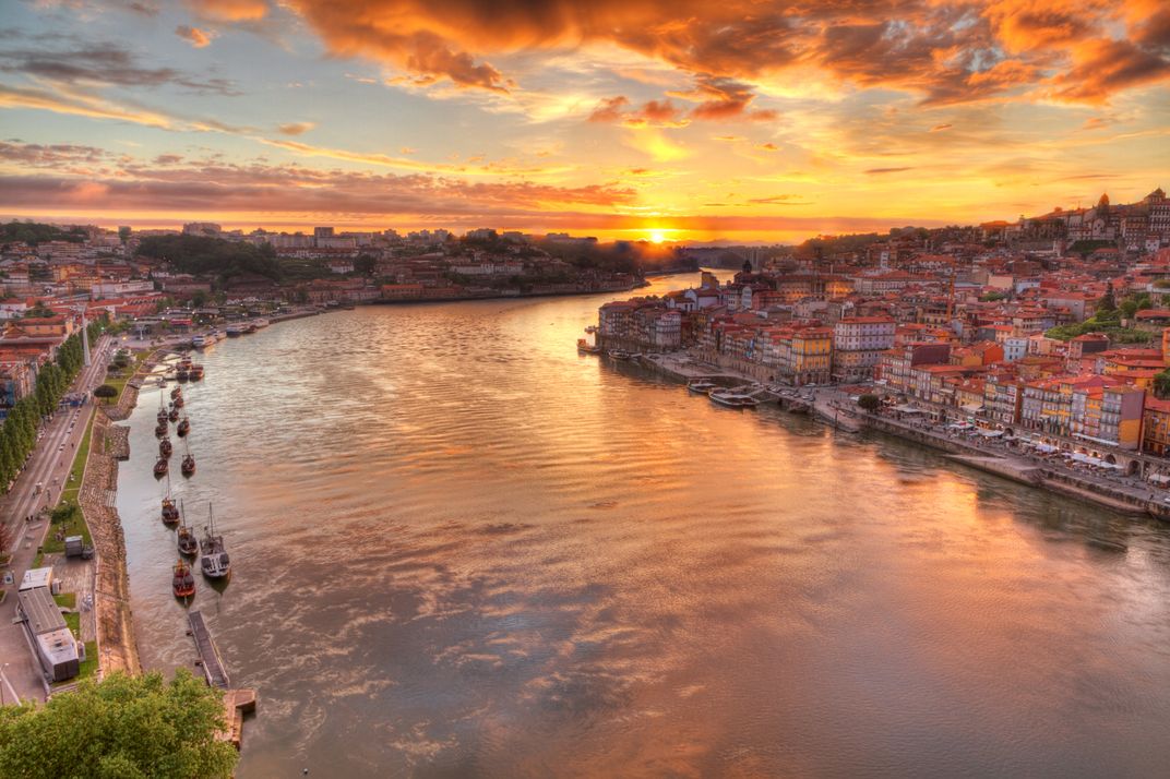 Sunset over the Douro River, Porto