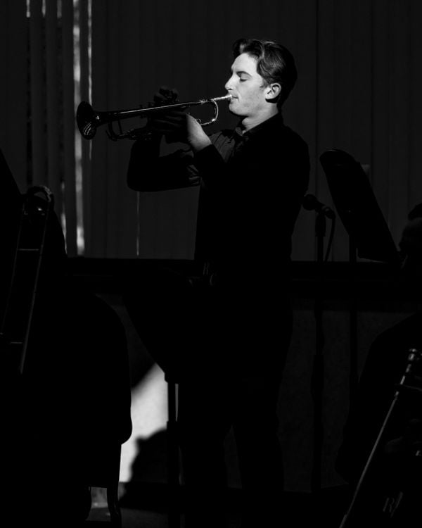 My son playing the trumpet in a jazz competition thumbnail