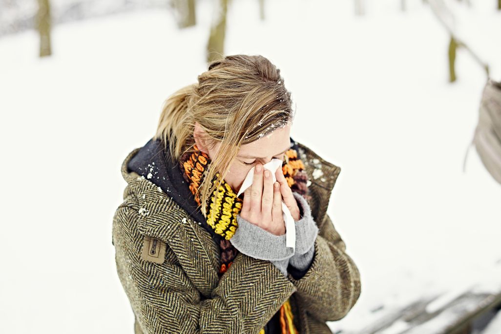 woman with a cold
