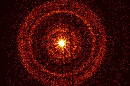 The afterglow of the gamma-ray burst as captured by the Neil Gehrels Swift Observatory&#39;s X-ray telescope.&nbsp;