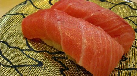 The buttery belly meat of the bluefin is served as toro in sushi bars. The priciest menu item in many sushi restaurants, it is, in fact, rather disliked by traditional sushi connoisseurs.