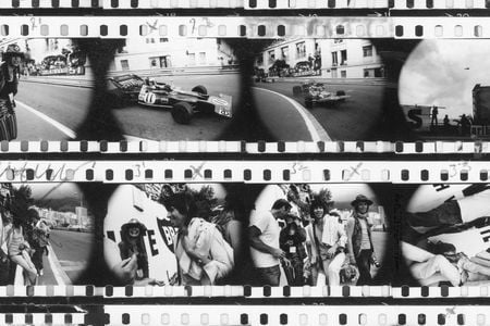 Keith Richards and his partner Anita Pallenberg at the 1971 Monaco grand prix