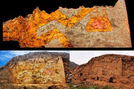 Retouched composite image of the mural and its surroundings