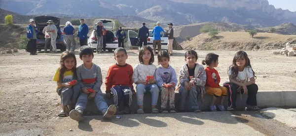 Happy  and kind children in village thumbnail