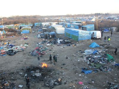 The Jungle refugee camp in Calais