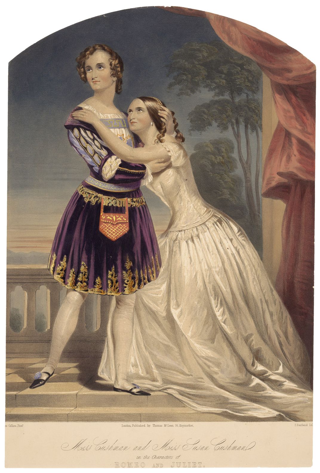 Charlotte and Susan Cushman as Romeo and Juliet