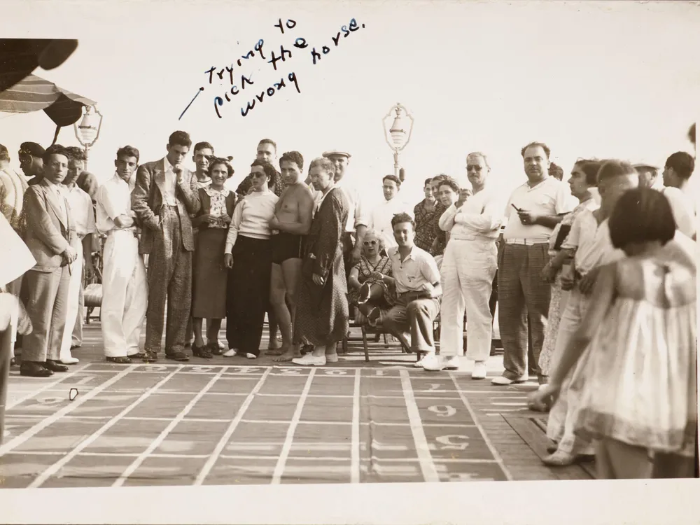 J.D. Salinger on the deck of the M.S. Kungsholm