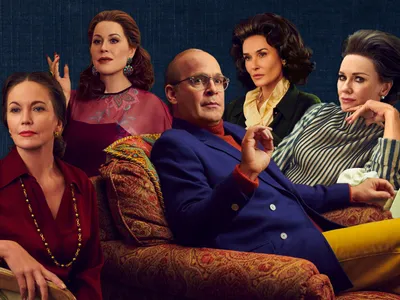 Clockwise from top left: Molly Ringwald as Joanne Carson, Demi Moore as Ann Woodward, Naomi Watts as Babe Paley, Tom Hollander as Truman Capote and Diane Lane as Slim Keith in &quot;Feud: Capote vs. the Swans&quot;